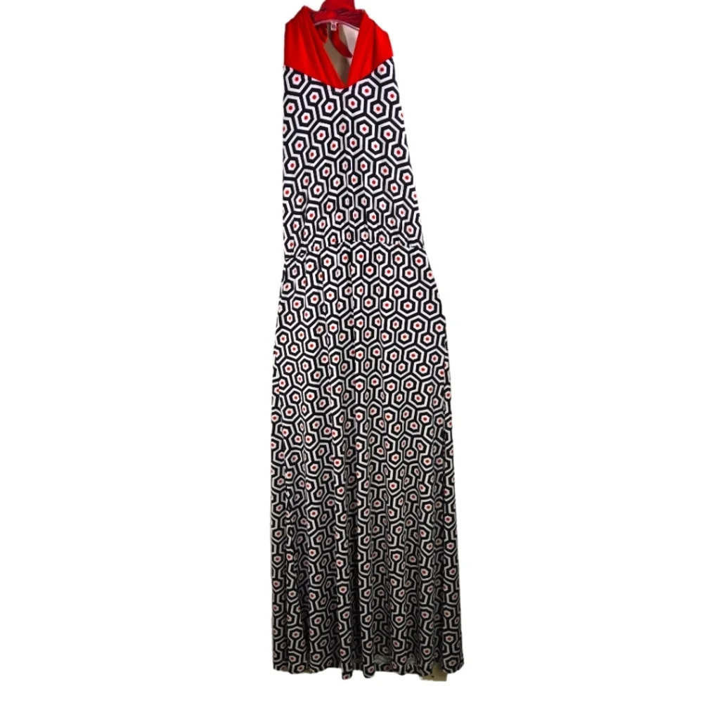 Mud Pie Leighton Maxi 3 Way Dress‎ Geometric Design Size Small NWT